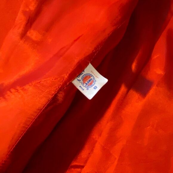 Vintage Evan Picone Linen Lined Red 2 piece Jacket Pockets Suit 10 12 Union Made - Picture 6 of 11